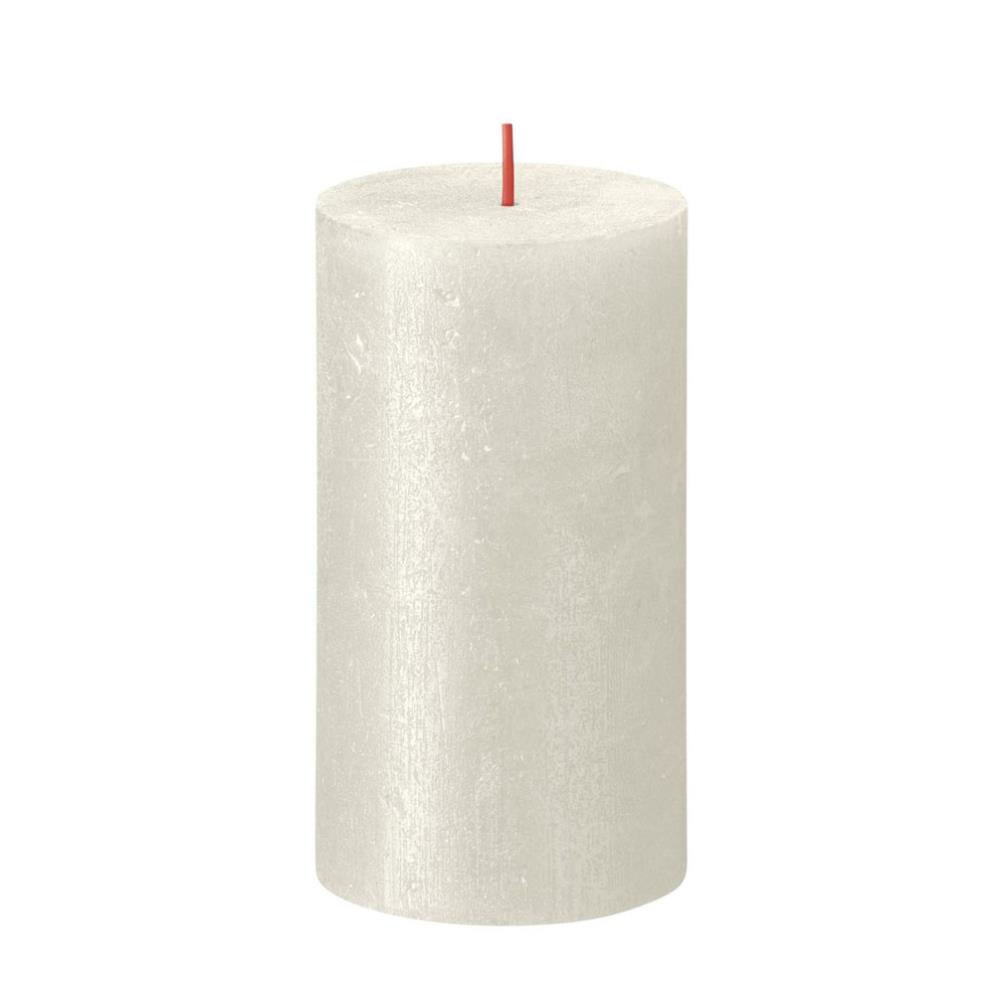 Bolsius Ivory Rustic Shimmer Metallic Pillar Candle 13cm x 7cm £6.74